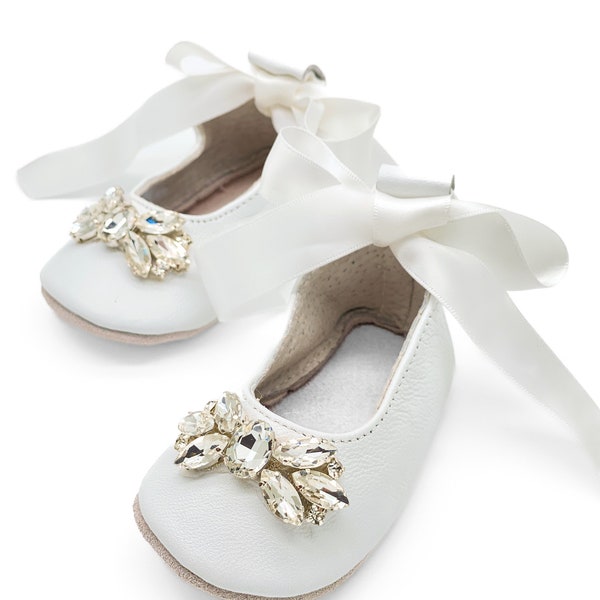 baby girl baptism shoes, christening wedding outfit, rhinestone ballerina baby shoes, shower gift for little princess, 1st birthday gift