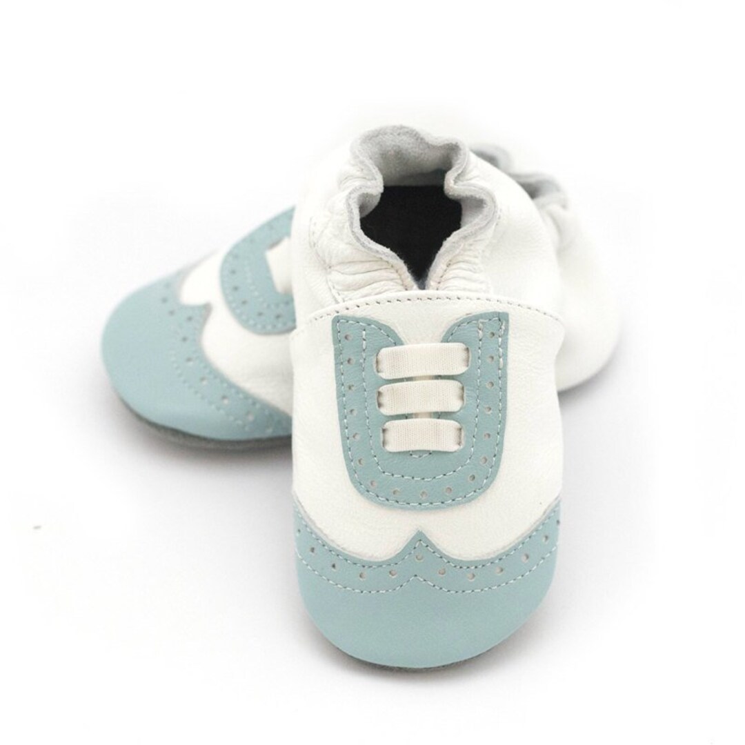 Blue Wingtip Baby Shoes for a Boy or Girl, Baptism Shoes, Christening Shoes,holiday Shoes,blue