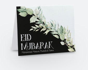 Eid Mubarak Greeting Cards, Eid Money Cards - Pack of 10 - Black & White