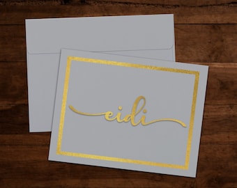 Eidi Envelopes, Eid Money Envelopes, Eid Mubarak Envelopes - Pack of 10 - Grey