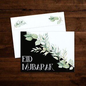 Eidi Envelopes, Eid Money Envelopes, Eid Mubarak Envelopes - Pack of 10 - Black & White
