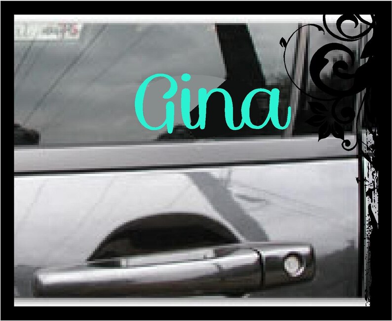 Personalized Name vinyl decal car decal name decal vehicle Etsy