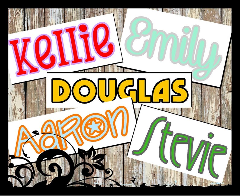Name Decal Double Layer Decal Layered Name Decal Vinyl Etsy