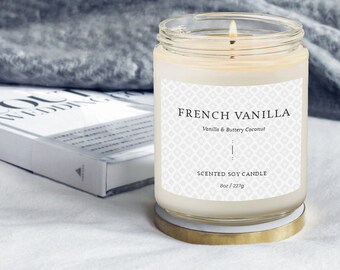 soy candles | Home decor candle | gift ideas | french vanilla candle