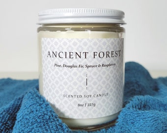 Ancient Forest Soy Candle, Relaxing Gifts for Christmas - Soy Wax Candle, Refreshing Scent Candle