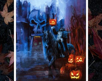 Print- Haunted Overload Headless Horseman