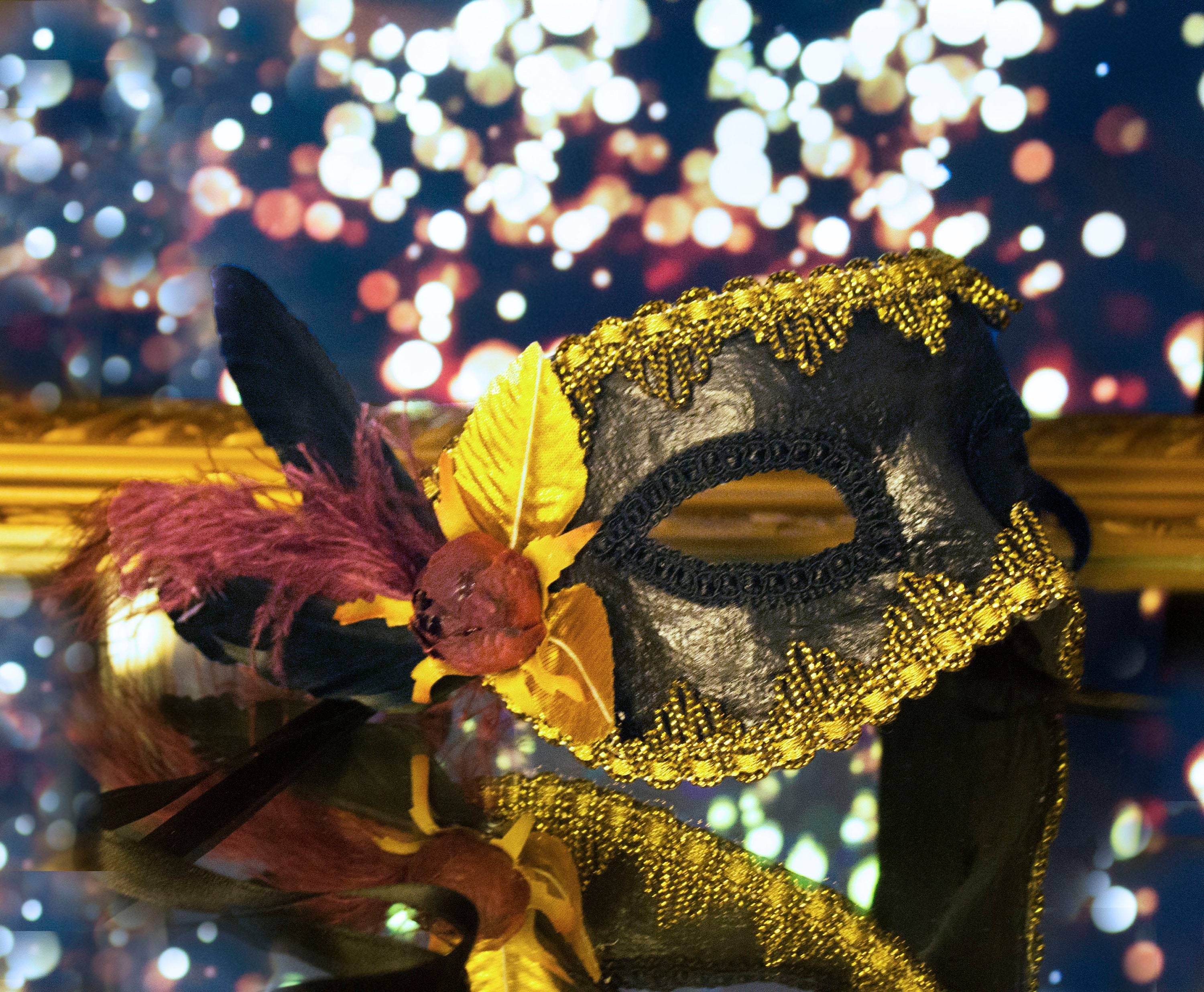 Mask Masquerade Mask Decorative Mask Black Mask Gold Mask - Etsy