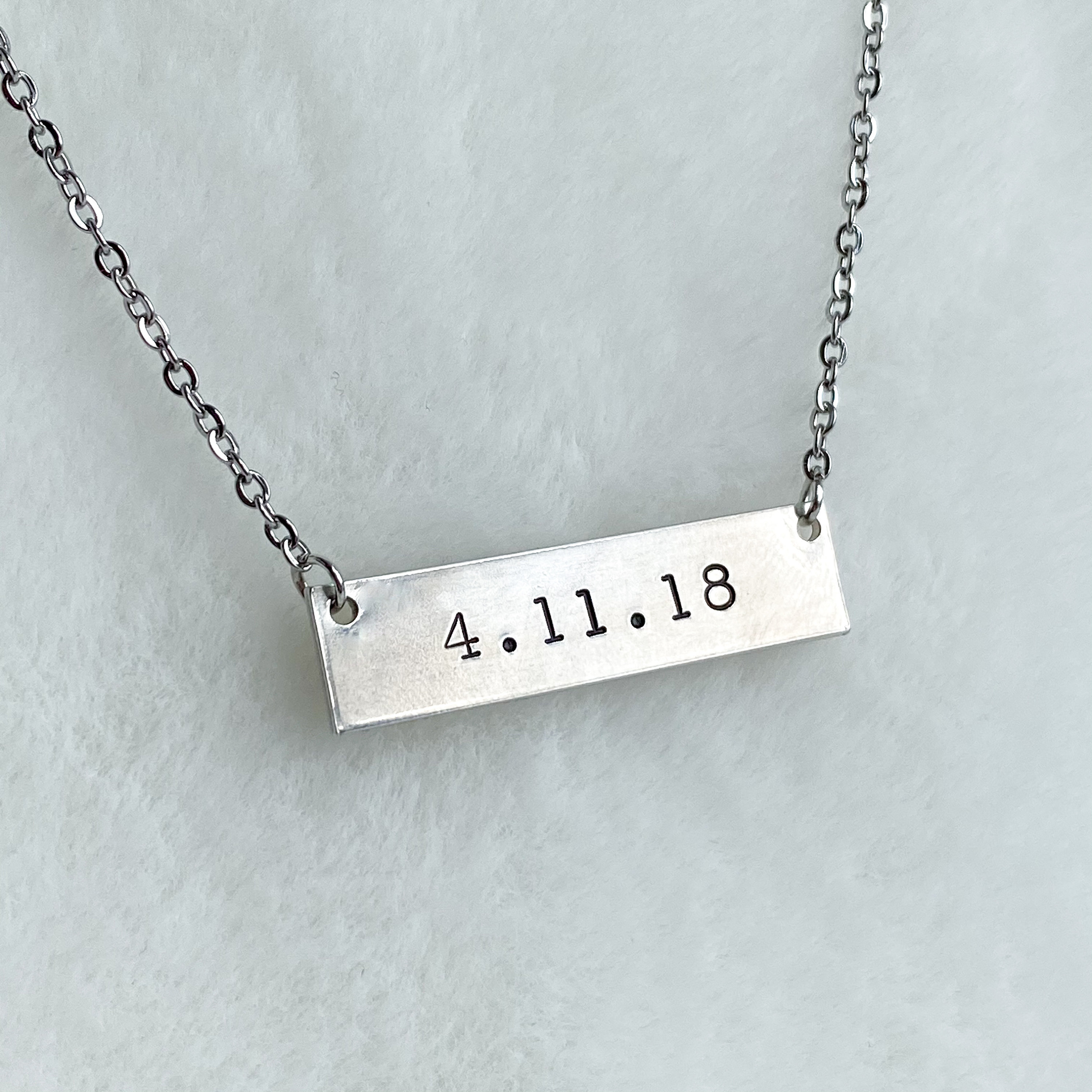 Custom Anniversary Date Necklace Custom Date Necklace Etsy