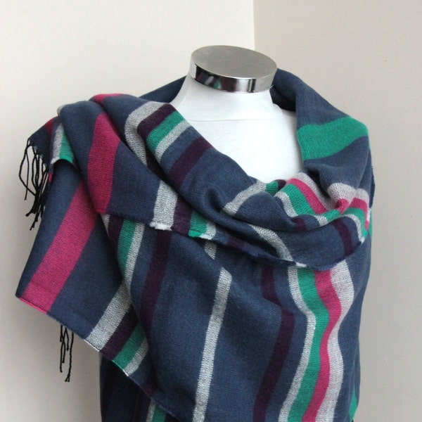 Soft Striped Blanket Scarf, Plaid Tartan Scarves, Soft Blanket Scarf, Winter Accessories,  Mothers Day Women Gifts, Xmas Gifts, Unisex Gift