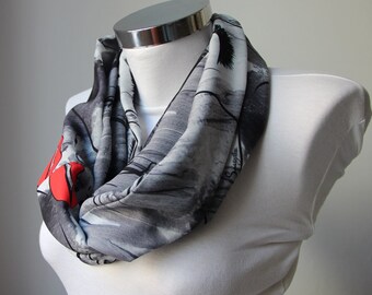 Infinity Scarf, Human Faces And Lips Design Scarf, Fashion Drawing Design, Tube Scarf, Trendy Design, Best Model Design, Fashion Gift Scarf