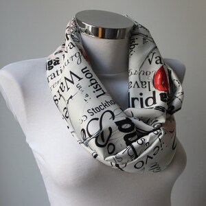 Infinity Scarf, Hand Writing and Lips Design Scarf, Fashion Drawing ...