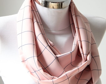 Plaid Infinity Scarf, Circle Scarf, Tube Scarf, Trendy designs, Chrismas Gifts, For women, Square Design Fabric, Handmade Gifts, Circle Gift