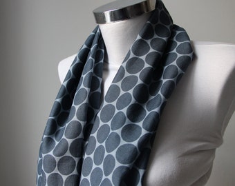 Foulard à pois infini, chauffe-col circulaire, foulard tube, designs tendance, foulard en tissu de coton biologique, cadeau pour elle, idées cadeaux de Noël