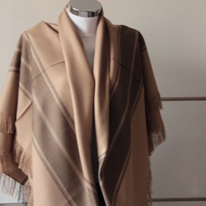 Beige Blanket  Scarf, Winter fashion, Blanket scarfs, Blanket scarves, Square scarf, Unisex Accessories, Gift Idea For him for her blanket,