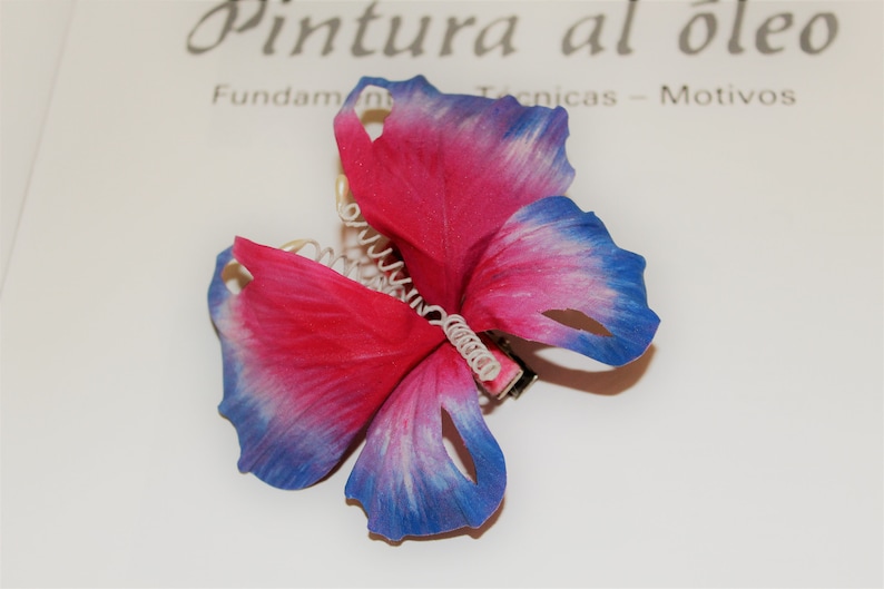 Hair clip Butterfly Child accessory Girl clip Natural Silk headdress Accession Communion Birthday Accessory children/'s photos