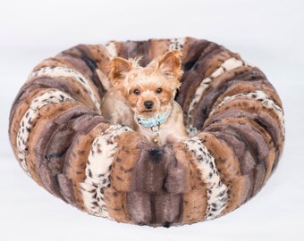 leopard dog bed