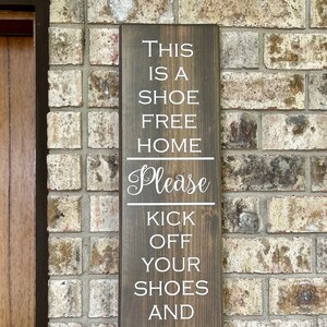 Shoe Free Home Wood Sign, Remove Shoes Please remove Sign, Front Porch Remove Shoes, No Shoes home, No shoes sign, Rock your socks sign image 3