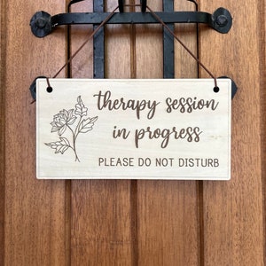 Therapy Session in progress sign, Therapy Sign, Therapy Session sign, In Session Sign, Do Not Disturb Door Sign, Meeting sign, Quiet please