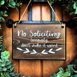 No Soliciting | No Soliciting Door Sign | No Soliciting Sign | Do Not Disturb Sign | No Solicitation Sign | Do not disturb sign