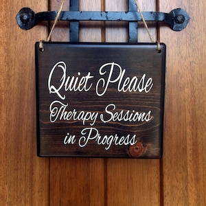 IN SESSION Functional Hanging Home Therapist Office Door Plaque Love Hearts Sign IN SESSION Functional Hanging Home Therapist Office Door Plaque Love Hearts Sign