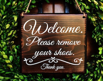 Please Remove Shoes Sign |  No Shoes Sign | Remove Shoes Signs | Shoe free home | welcome Remove Shoes Door Sign | Welcome signs