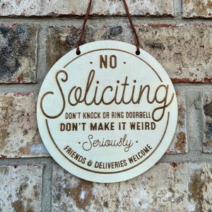 No Soliciting Sign, No Soliciting Door Sign, Do Not Disturb Sign, Do Not Knock or Ring Doorbell Sign, No Solicitation, Go away, No sales