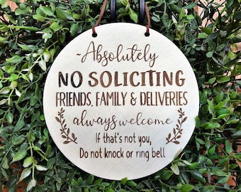 No Soliciting Sign, No Soliciting Door Sign, Do Not Disturb Sign, No Solicitation Sign, No Soliciting, No Strangers Sign, Do Not Disturb