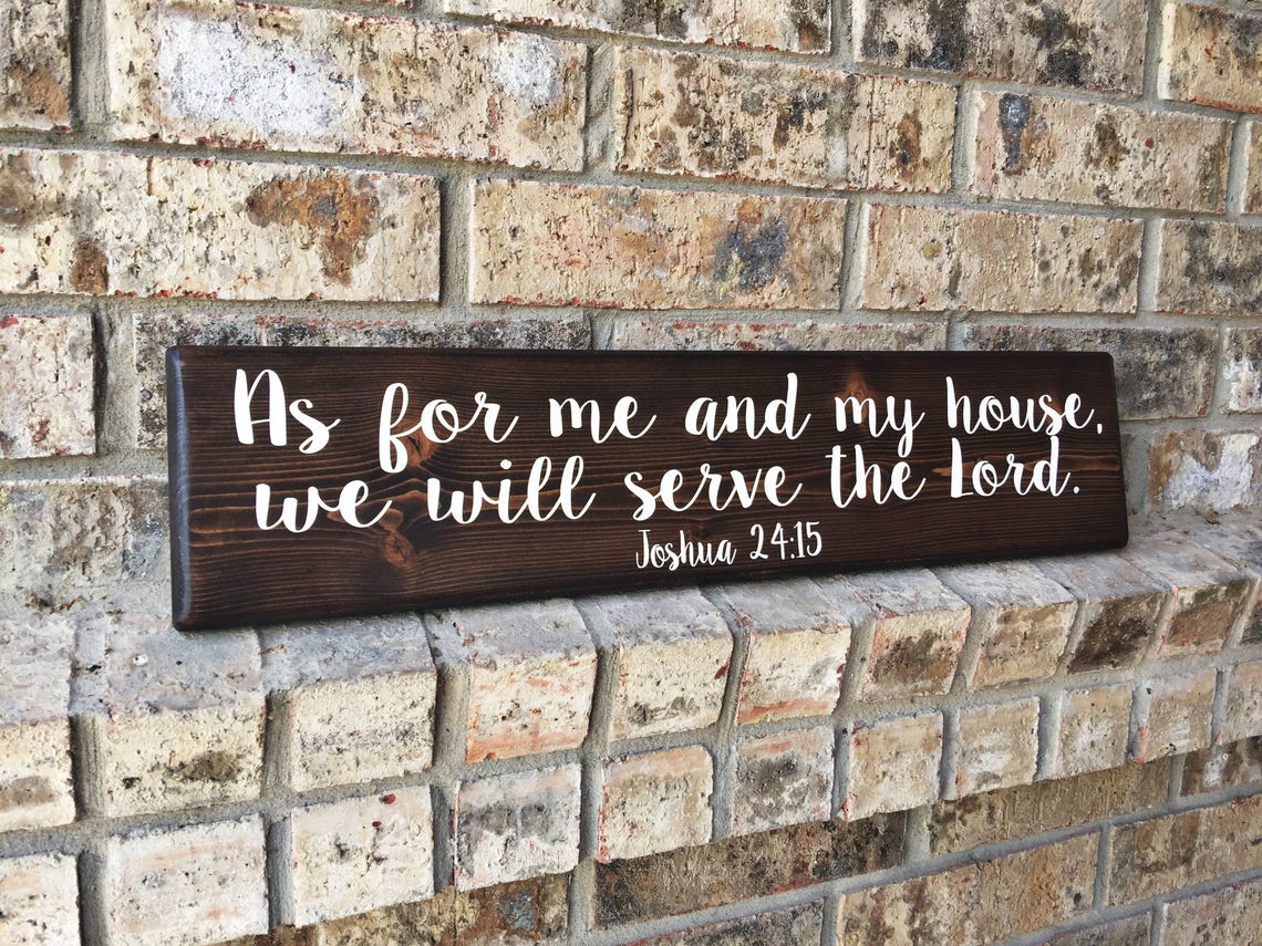 As for me and my house we will serve the Lord sign Wood Sign Etsy
