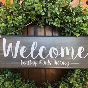 Welcome Sign Welcome Door Sign Personalized Sign Family Name Sign Front Door Sign Personalized Wedding Gift Entry Door Sign image 2