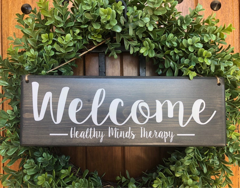 Welcome Sign Welcome Door Sign Personalized Sign Family Name Sign Front Door Sign Personalized Wedding Gift Entry Door Sign image 2