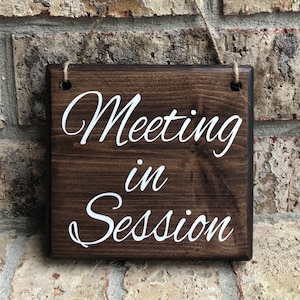 Office sign | Meeting in Session MINI Door Sign | Do Not Disturb Door Sign | Do Not Disturb Office Sign | Meeting Sign | Work from home Sign