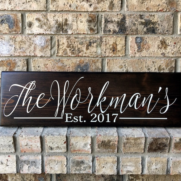 Family Name Signs, New Home Sign, Personalized name sign, Wedding gift, First Home Signs, Personalized Sign, Established date sign, realtor