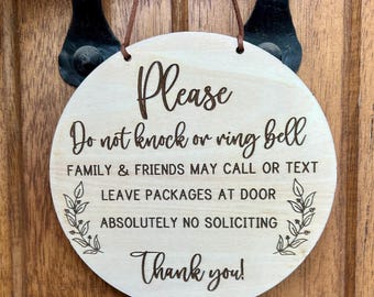 No Soliciting Sign, No Soliciting Door Sign, Do Not Disturb Sign, No Solicitation Sign, No Soliciting, No Strangers Sign, Do Not Disturb