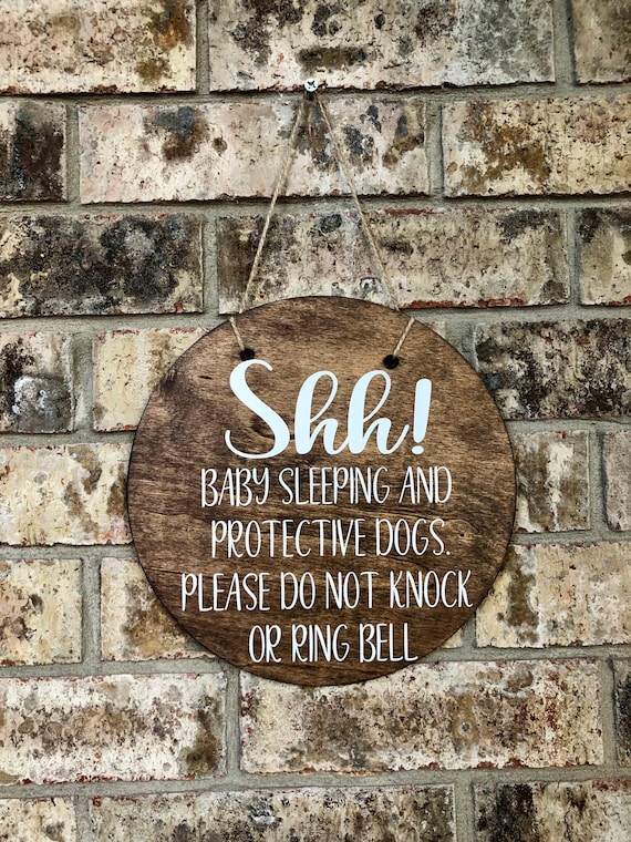 Baby Sleeping Sign Dog Sign Sleeping Baby Naptime Sign Do | Etsy