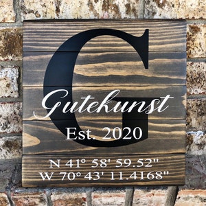 Home Coordinates sign | GPS Coordinates Sign | Family Name sign | Personalized Sign | Last Name Sign | Latitude Longitude Sign | wedding gif
