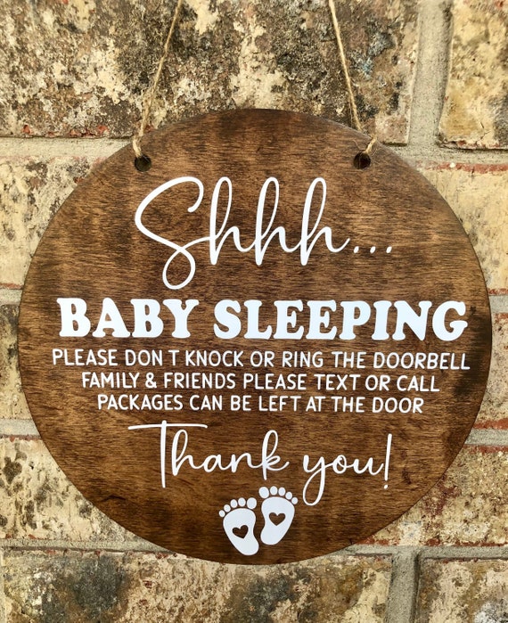 Etsy baby store sleeping sign