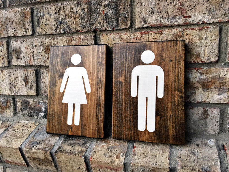 Bathroom Signs Rustic bathroom decor Bathroom wall decor ...