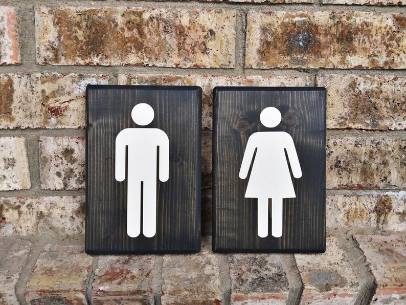 Bathroom Signs Rustic bathroom decor Bathroom wall decor Etsy