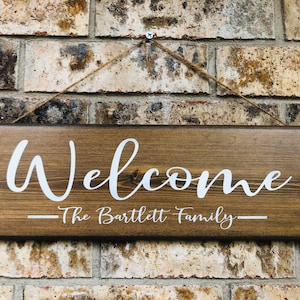 Welcome Sign | Welcome Door Sign | Front Door Sign | Personalized wedding Sign | Personalized Family Sign | Last Name Sign | Family sign