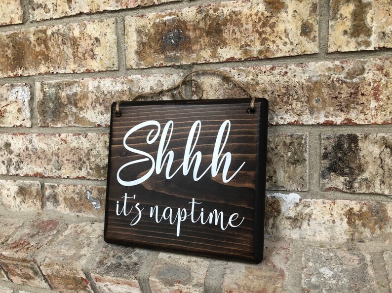 Shhh Its Naptime Naptime Door Sign Baby Gift Baby Shower Sleeping Baby Sign Baby Sleeping Sign New Baby Do Not Disturb Sign