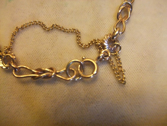 STUNNING! FANCY ORNATE Knot Bracelet 9ct Yellow G… - image 3