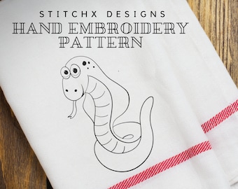 SALE Hand Embroidery Dino Baby Pattern Redwork Design in 4 Sizes PDF Instant Download