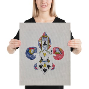 Marti Gras Fleur de Lis Druck - Spielkarte Art
