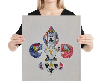 Marti Gras Fleur de Lis Print - Arte de naipes