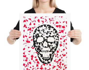 Skull Print - Playing Card Art