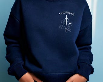 Kingfisher Wolf Crewneck Sweater: Callie Hart Romantasy Bookish Merch