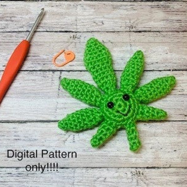 Pot leaf amigurumi pdf pattern/marijuana/pot crochet/420/amigurumi pattern/stoner/pot/smoke/stoner patterns