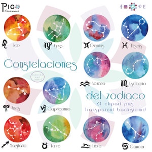 Constellations, Zodiac, Clipart, Stars, Sky, Zodiac Signs