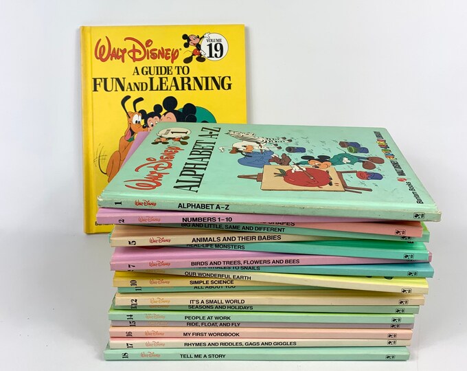Full Set Walt Disney Fun To Learn Library 19 Books 1983 Illustrated Etsy