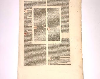 Manuscrito original de 1486 Os Decretos do Papa Gregório IX impressos por Peter Drach Incunabula Liber Secundus 005